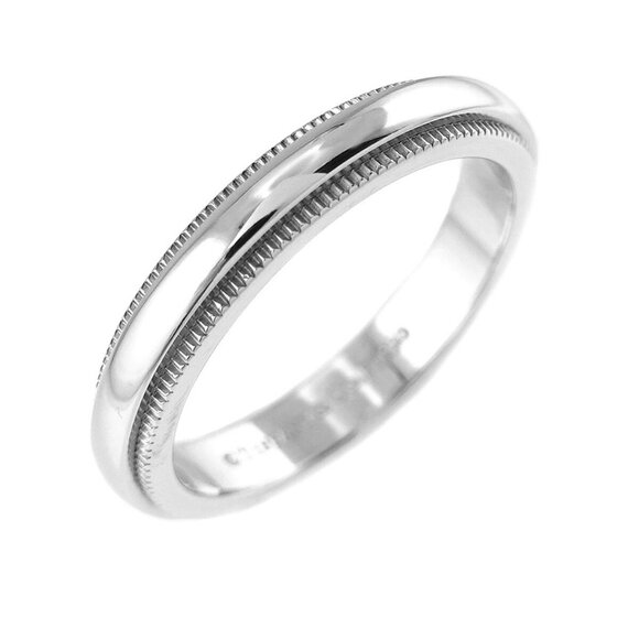 Tiffany Co. Milgrain Band Ring Platinum size3.75(US)